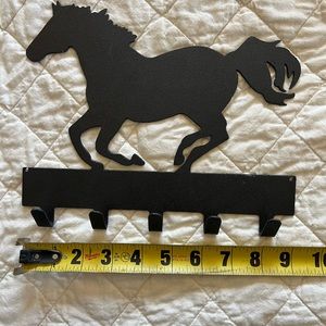 Black Metal Horse Necklace/Key/Scarf/Etc Hook